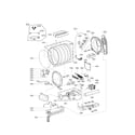 LG DLEY1201W drum and motor assembly parts diagram