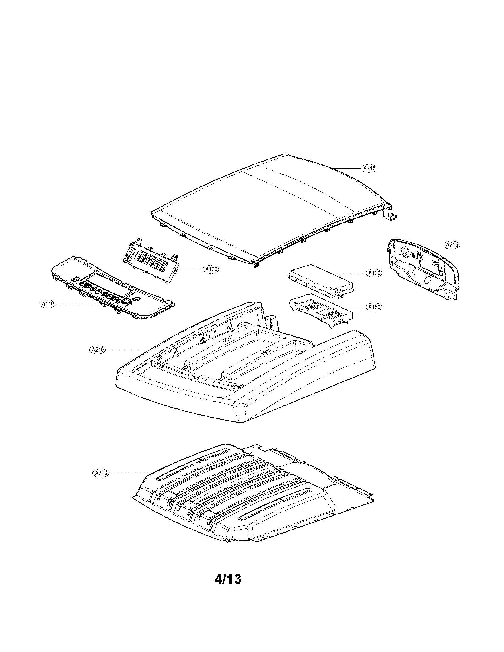 Control panel and plate assembly parats