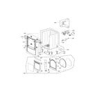 LG DLGY1202V cabinet and door assembly parts diagram