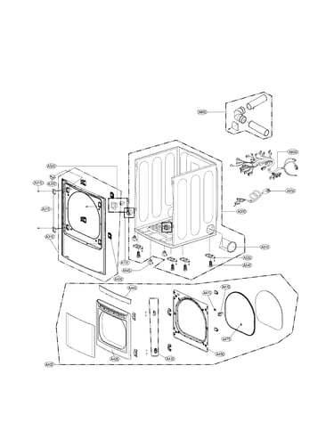 Cabinet and door assembly parts