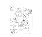 LG DLGY1202V drum and motor assembly parts diagram