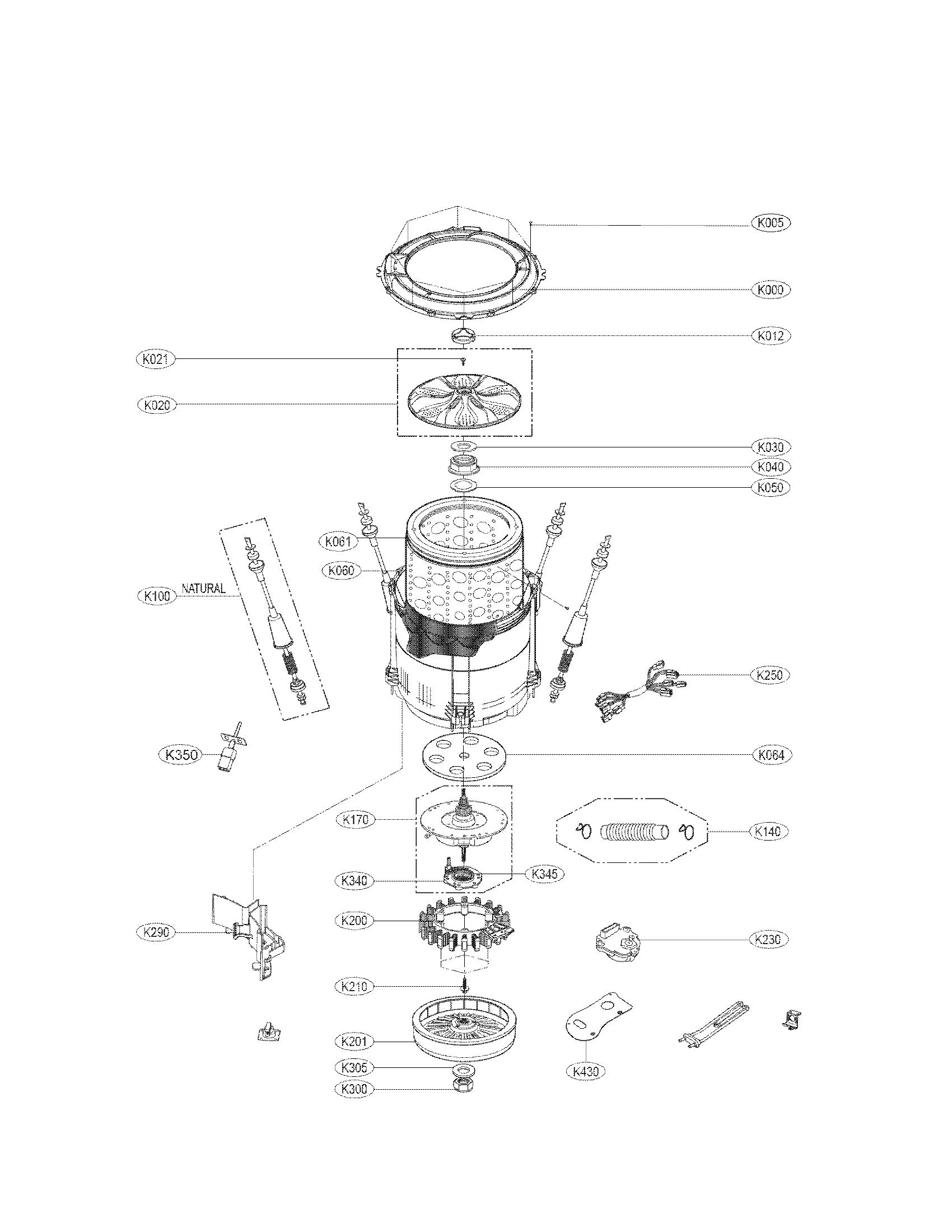 TUB ASSEMBLY PARTS