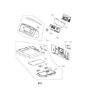 LG DLEX5170V control panel and plate assembly parts diagram
