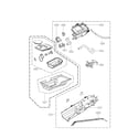LG DLEX5170V panel drawer assembly and guide assembly parts diagram