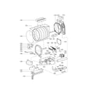 LG DLEX5170V drum and motor assembly parts diagram