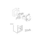 LG LFX29927SB/00 ice maker and ice bin parts diagram