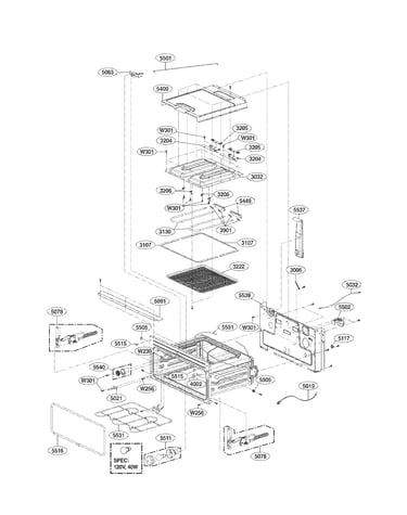Upper cavity parts
