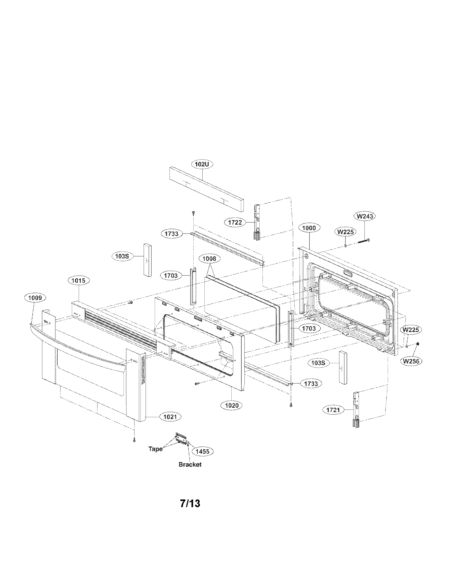 Upper door parts