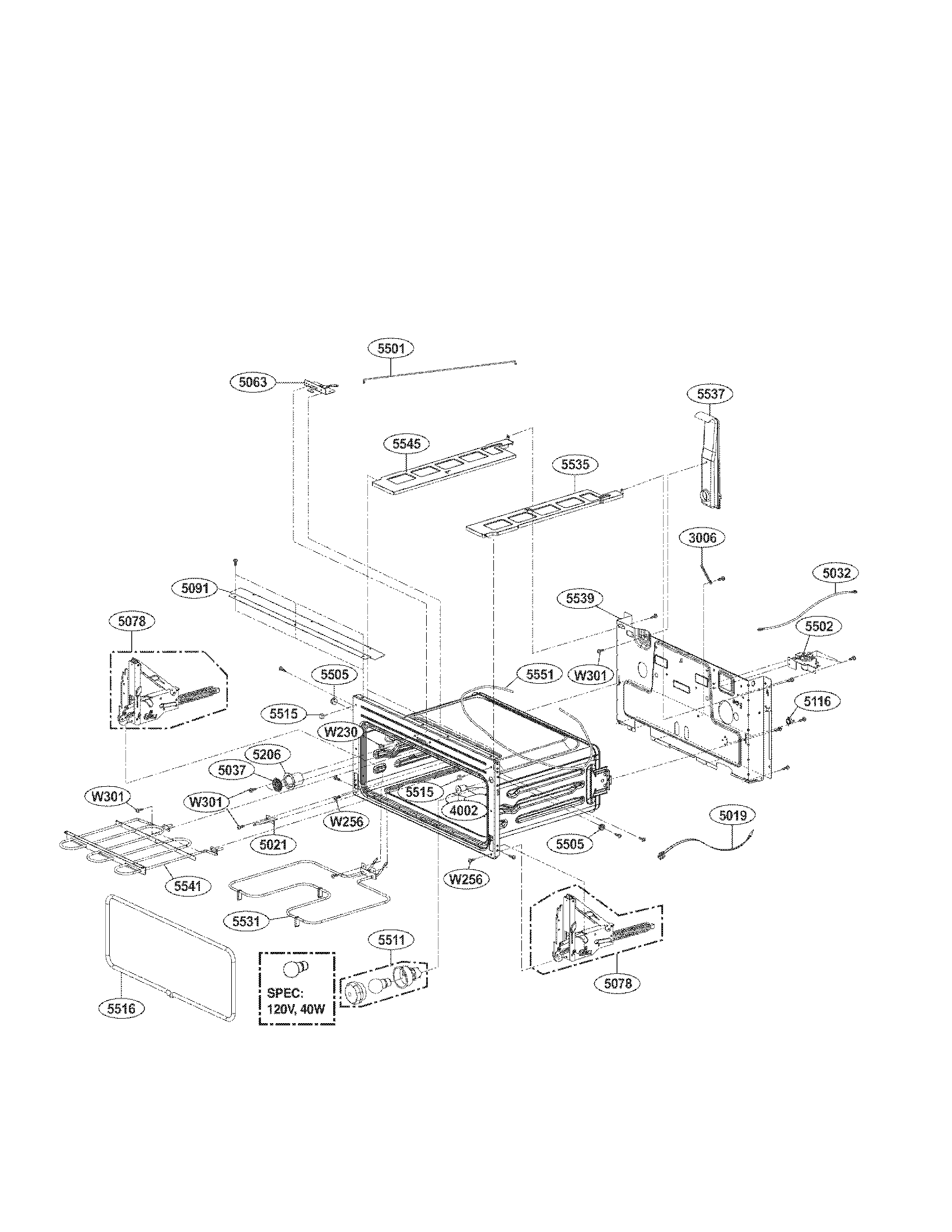 Upper cavity parts