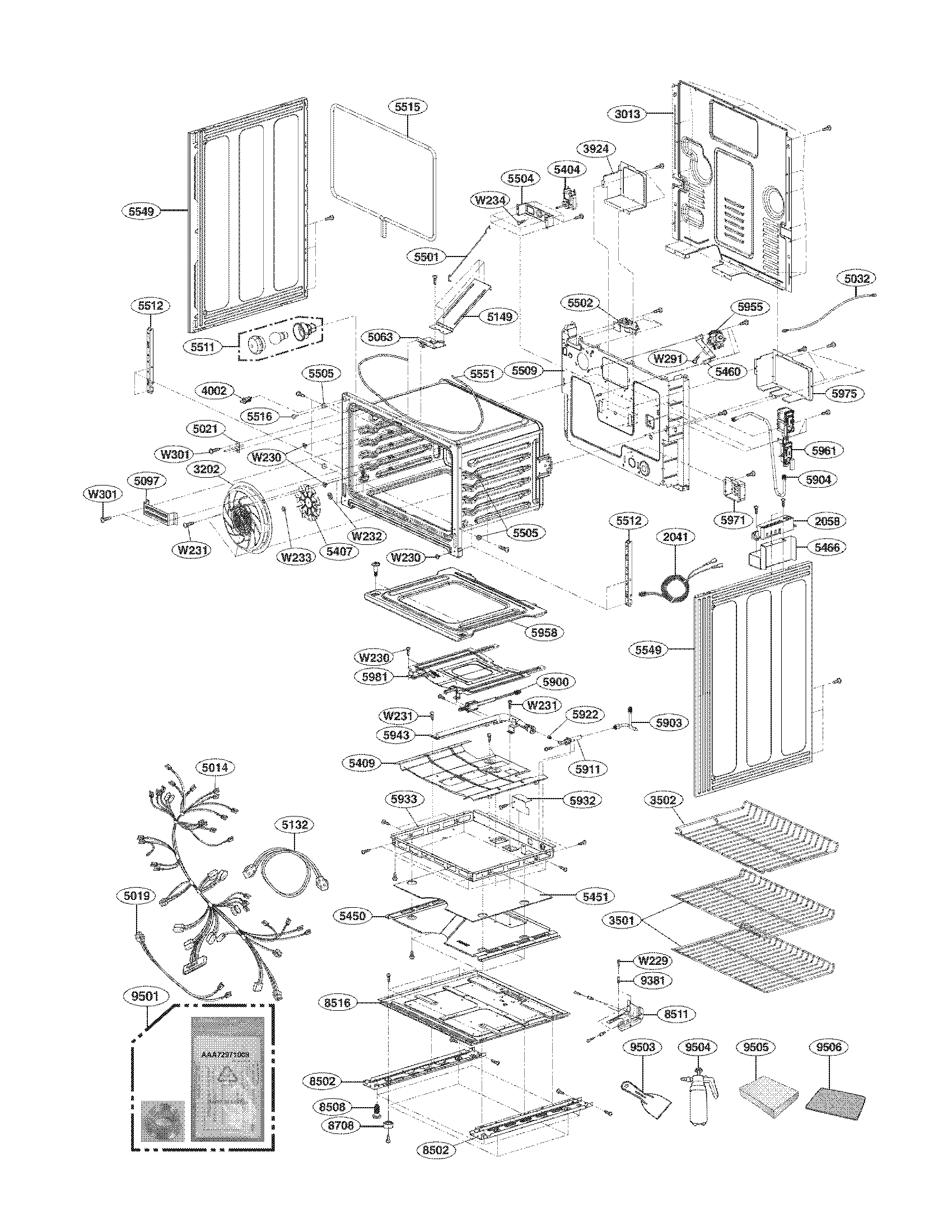 Lower cavity parts