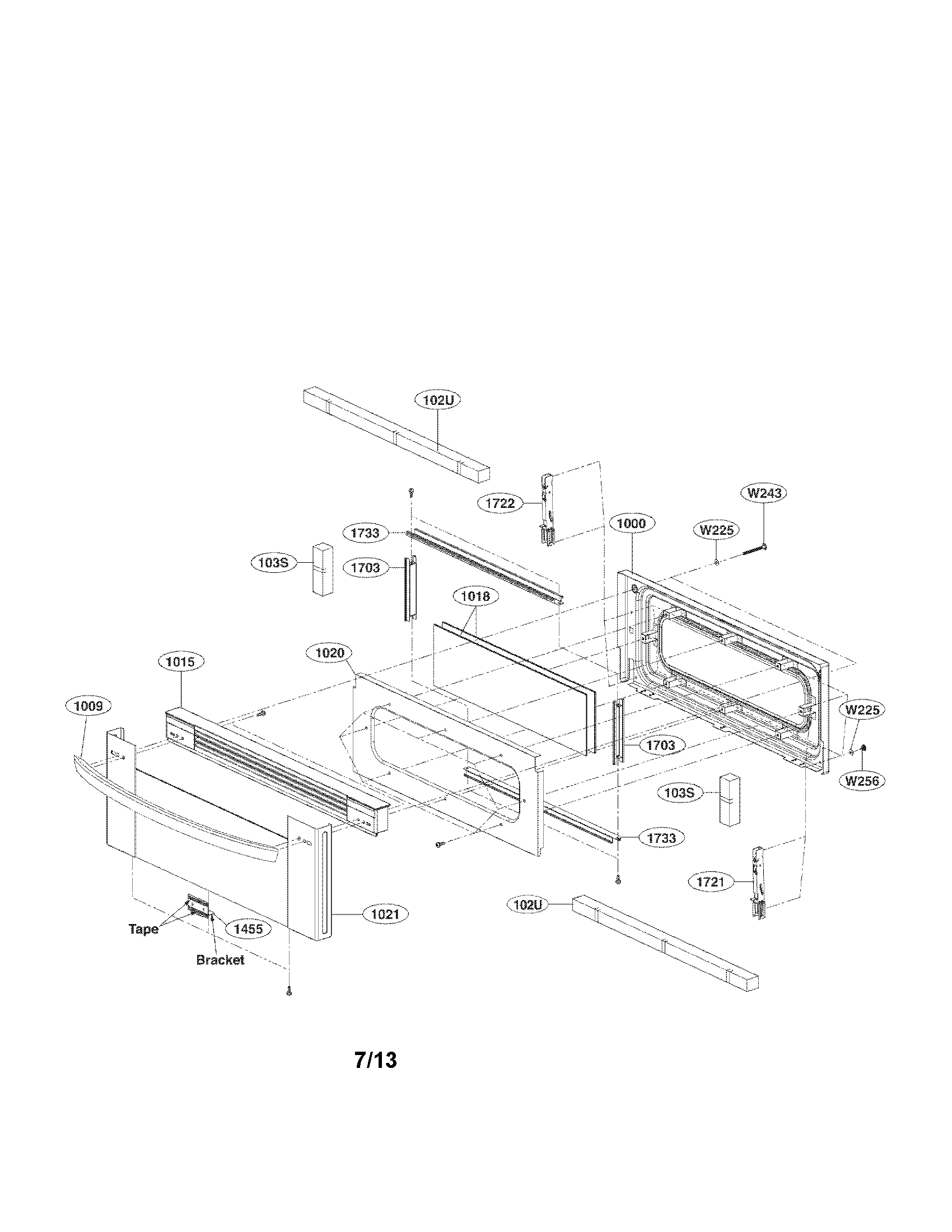 Upper door parts