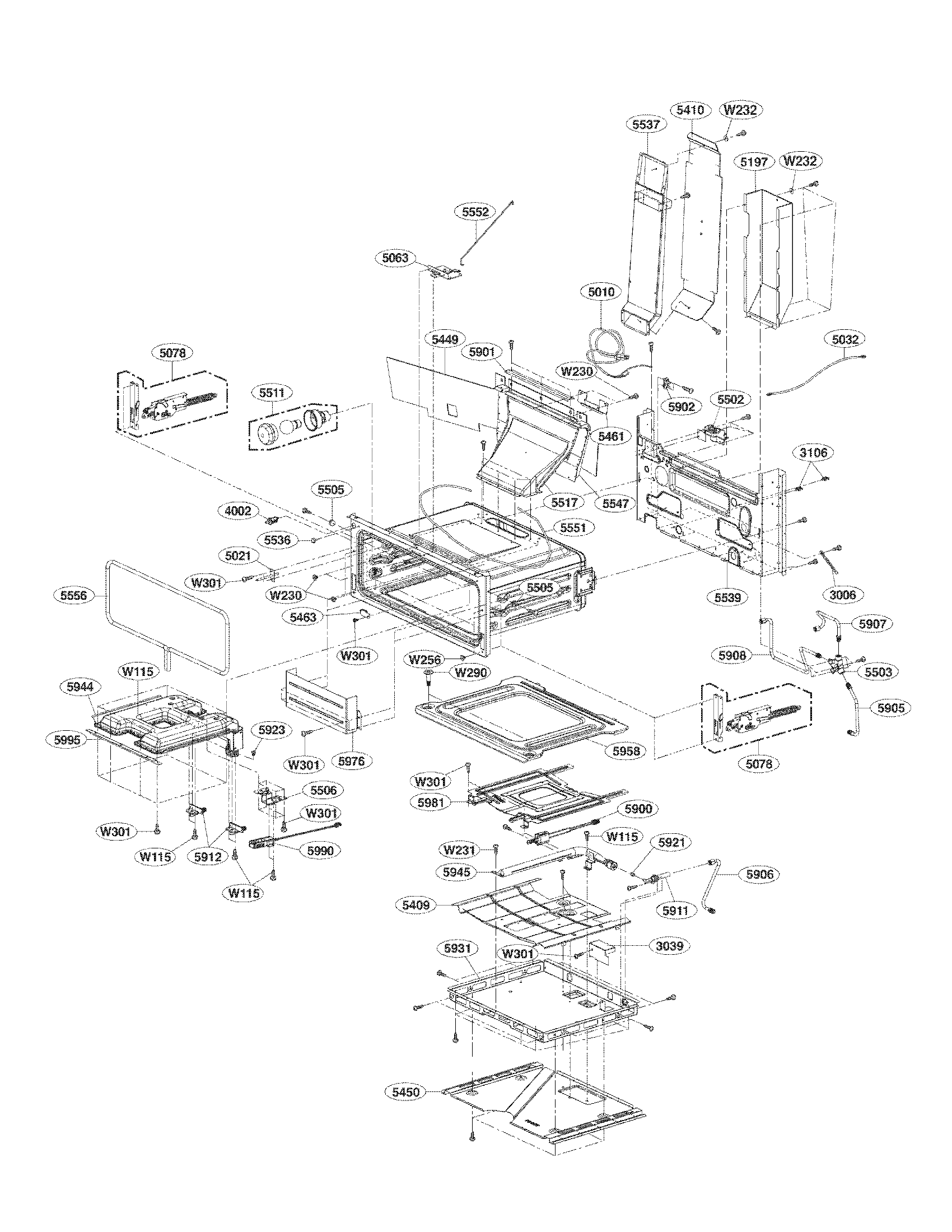 Upper cavity parts