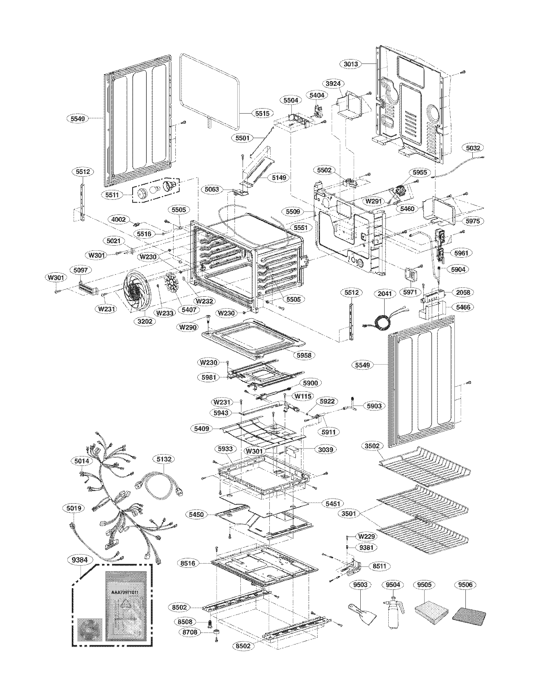 Lower cavity part