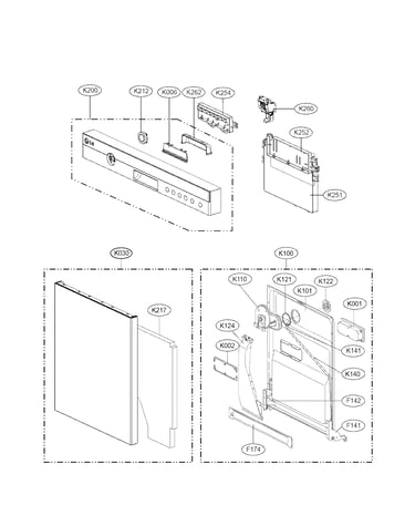 Panel/door assembly parts