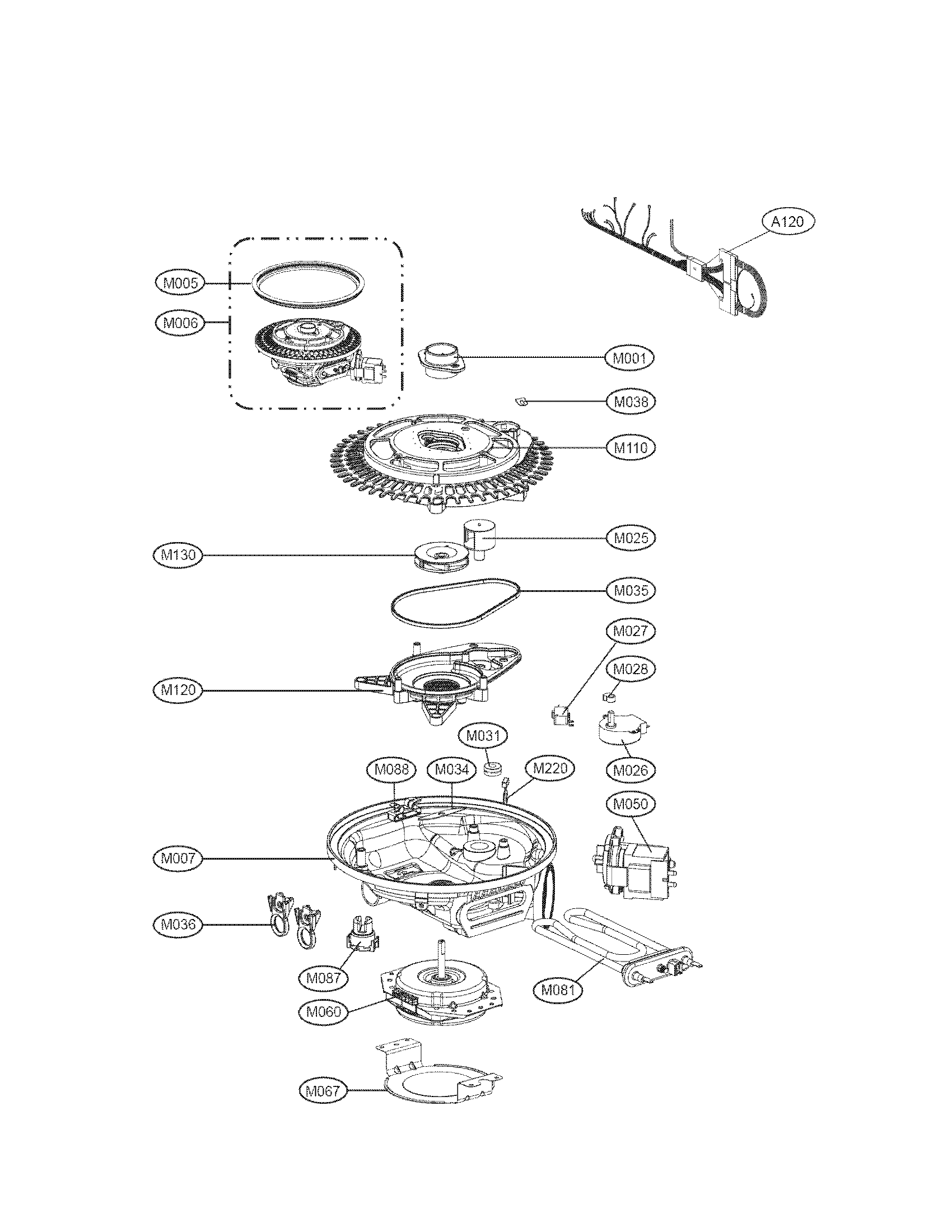 Sump assembly parts