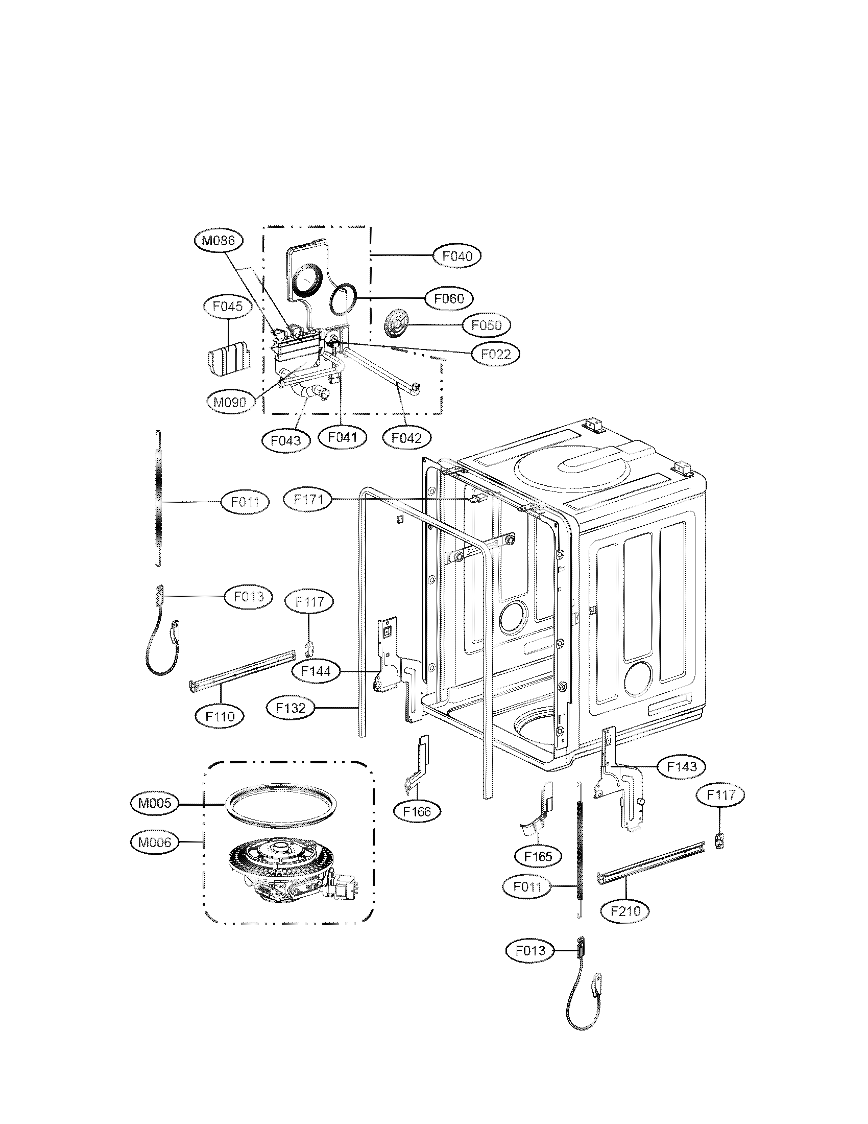 TUB ASSEMBLY PARTS