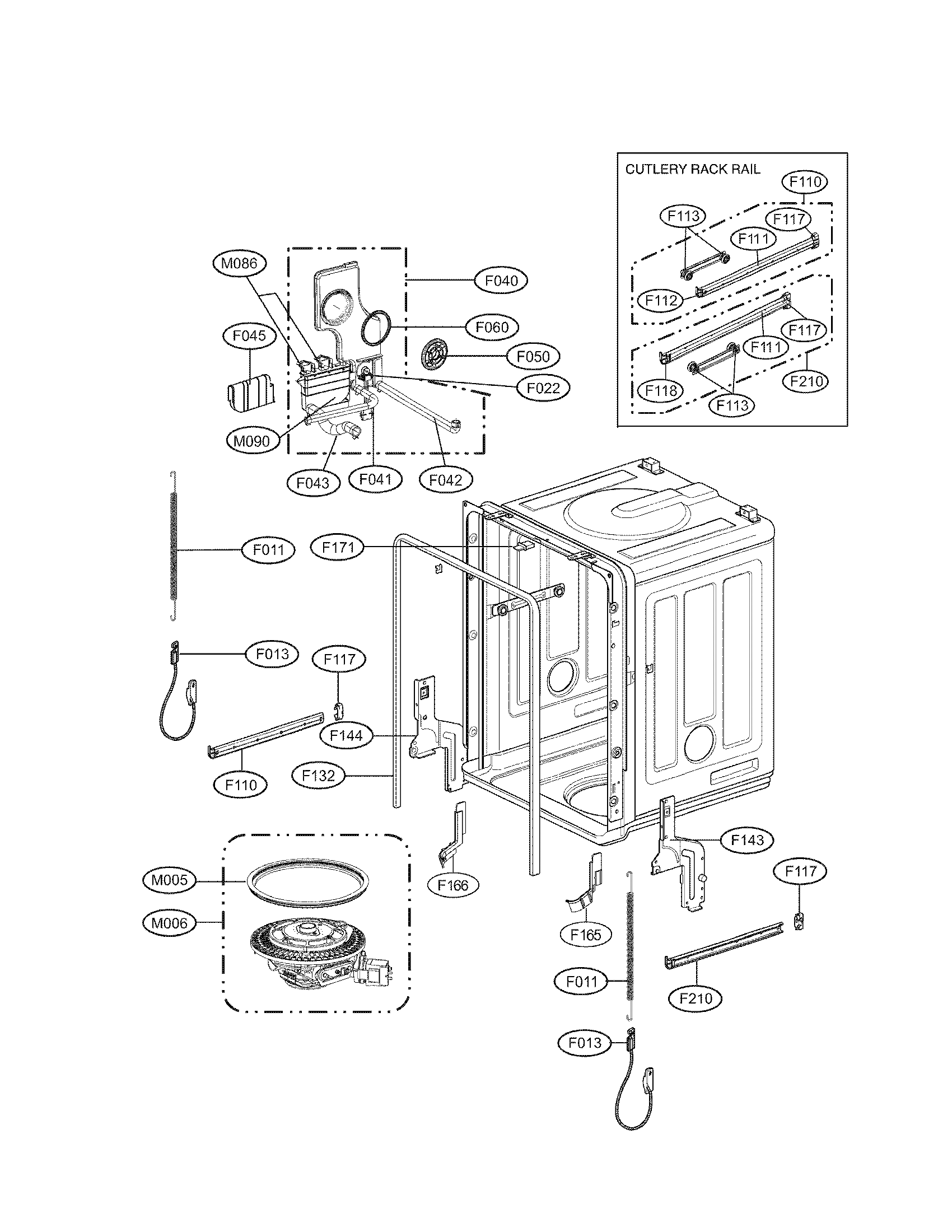 TUB ASSEMBLY PARTS