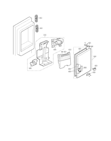 Ice maker and ice bin parts