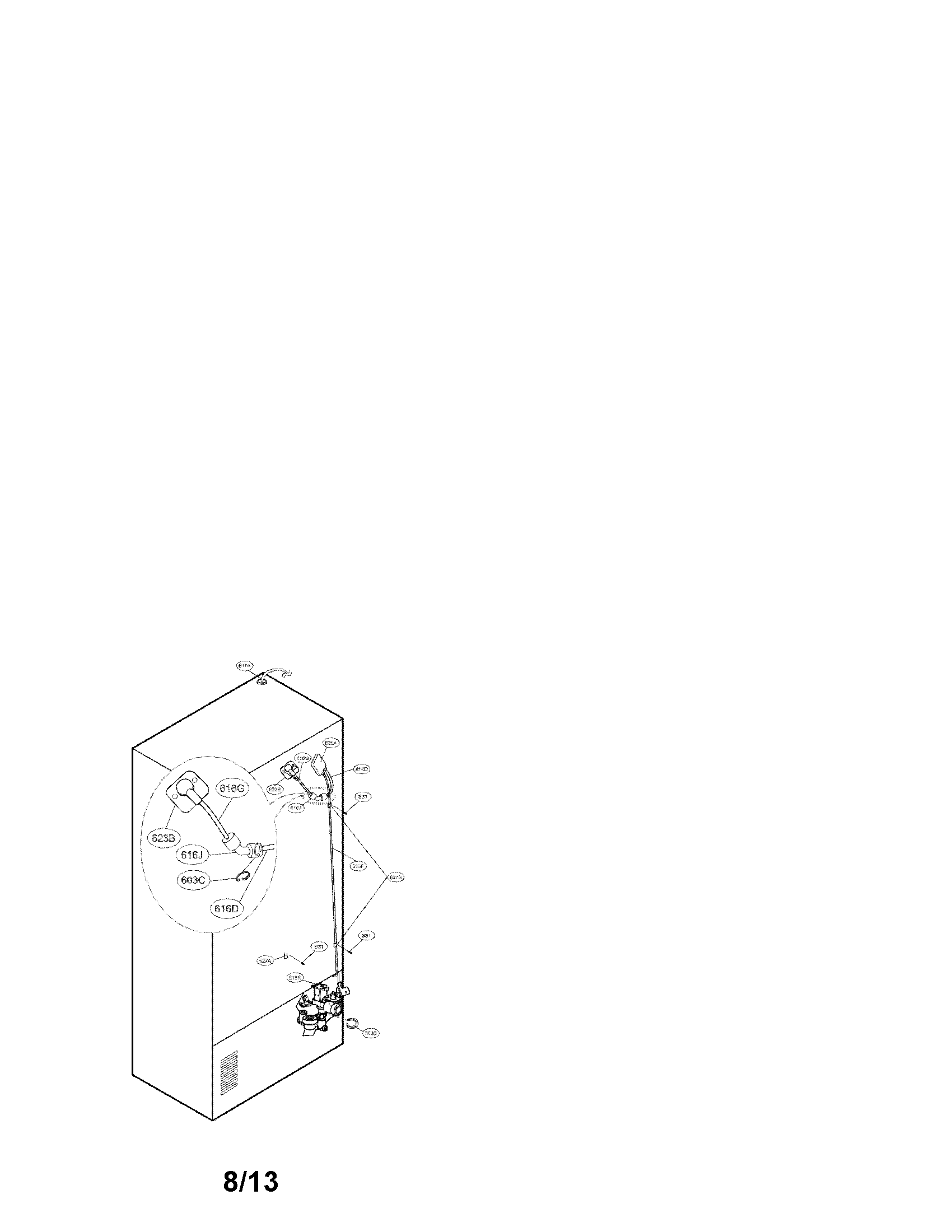 Valve and water tube parts