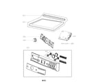 Kenmore Elite 79681073310 control panel and plate assembly parts diagram