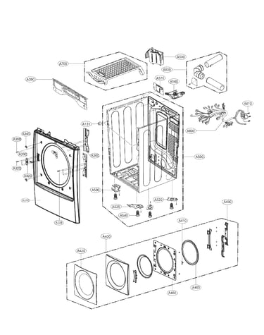 Cabinet and door assembly parts