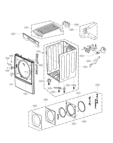 Cabinet and door assembly parts
