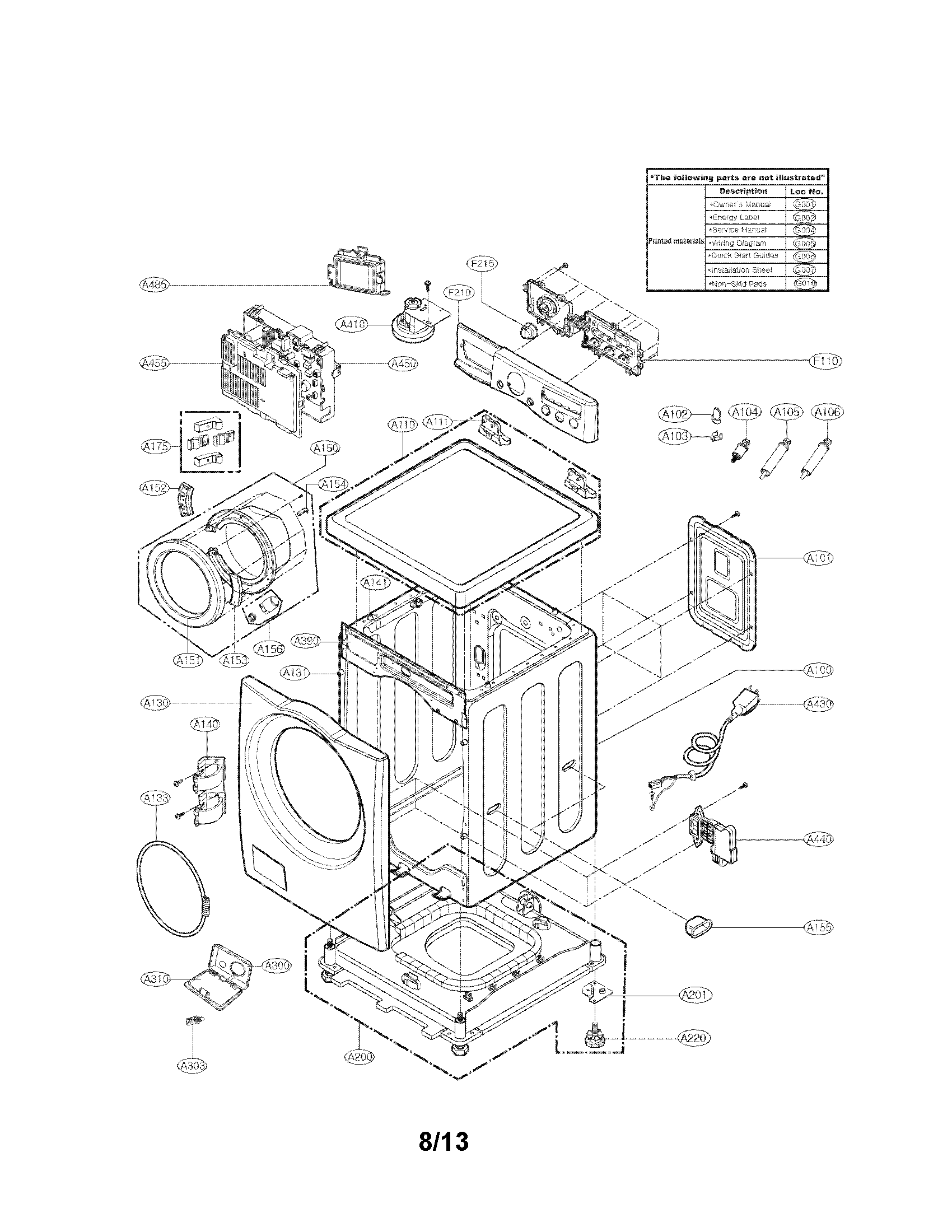 CABINET AND CONTROL PANEL ASSEMBLY PARTS