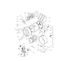 LG WM3050CW drum and tub assembly parts diagram