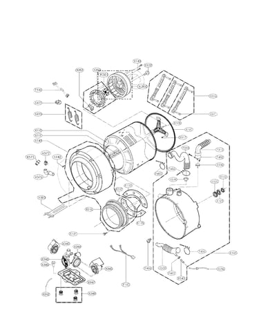 Drum and tub assembly parts