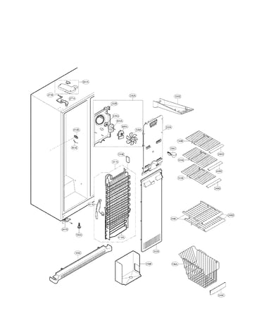 Freezer compartment parts