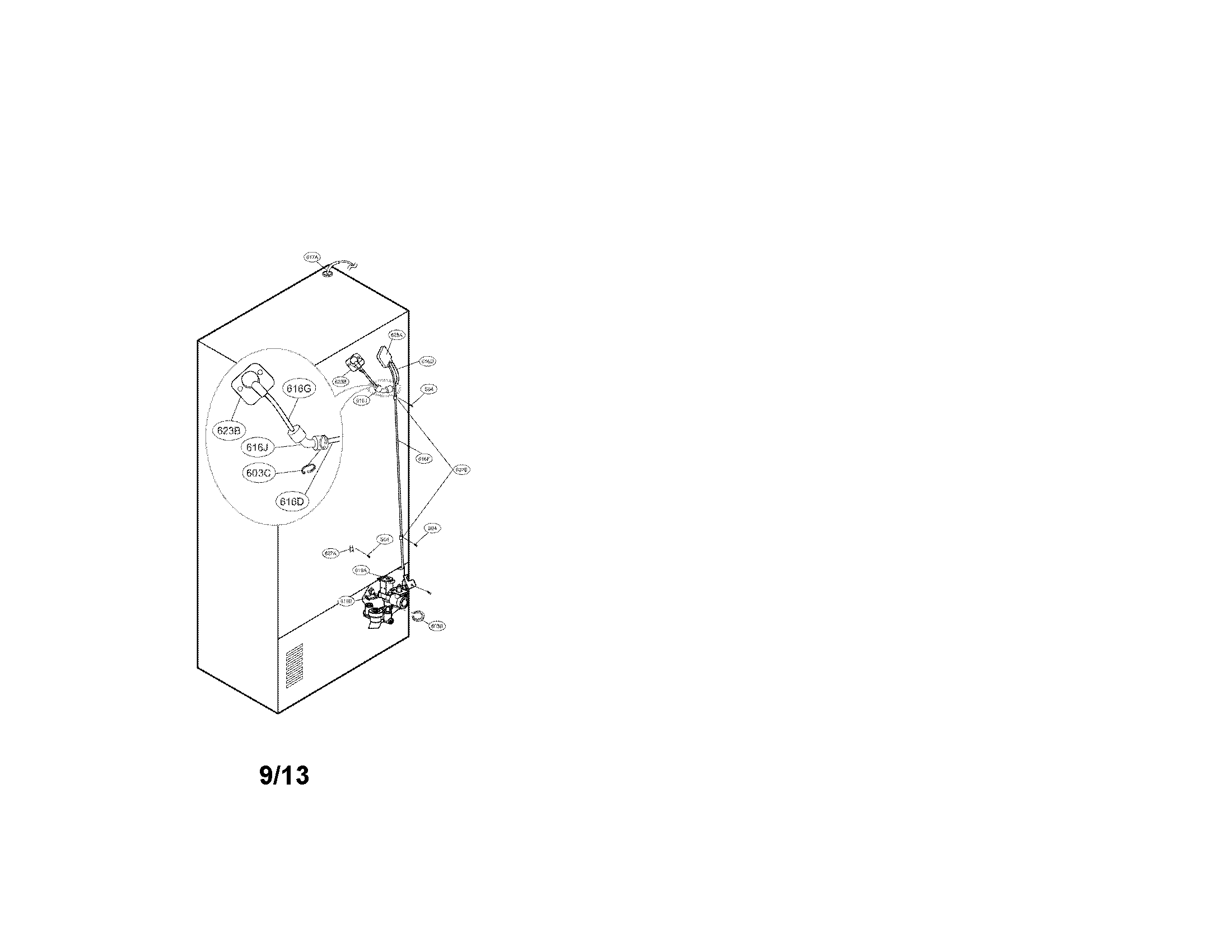 Valve and water tube parts