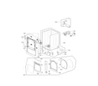 Kenmore Elite 79661412310 cabinet and door assembly diagram