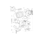 Kenmore Elite 79661412310 drum and motor assembly diagram