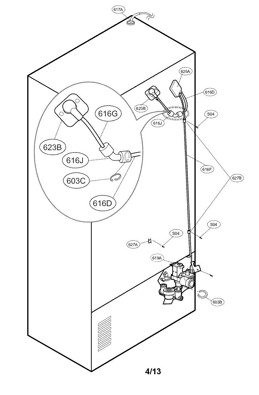 Value and water tube parts