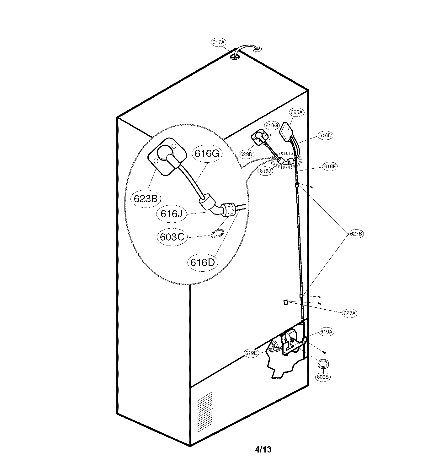 Value and water tube parts