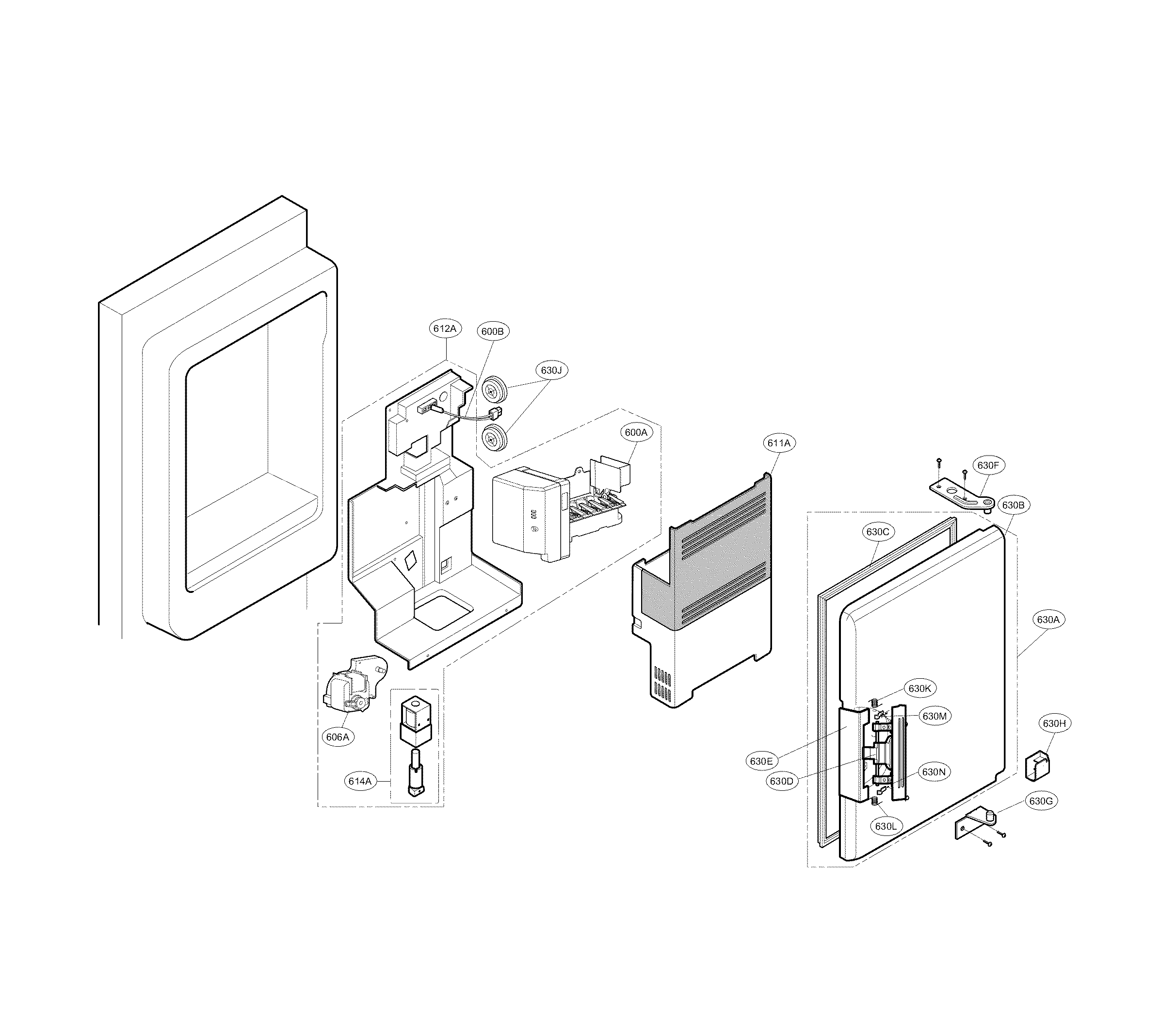 Ice maker and ice bank parts