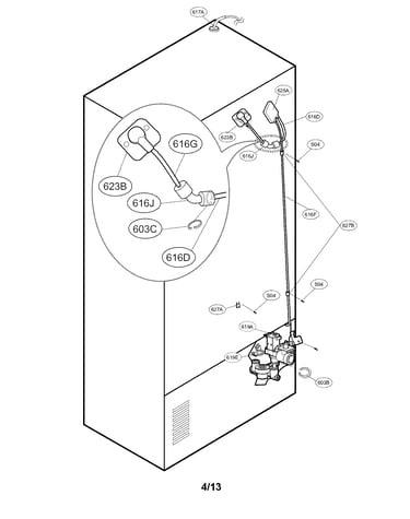 Value and water tube parts