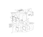 Kenmore Elite 79661622310 cabinet and door parts diagram