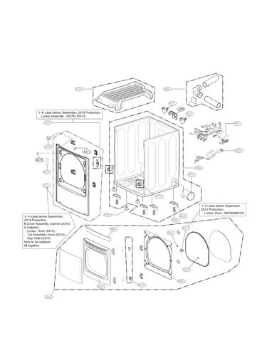 Cabinet and door parts
