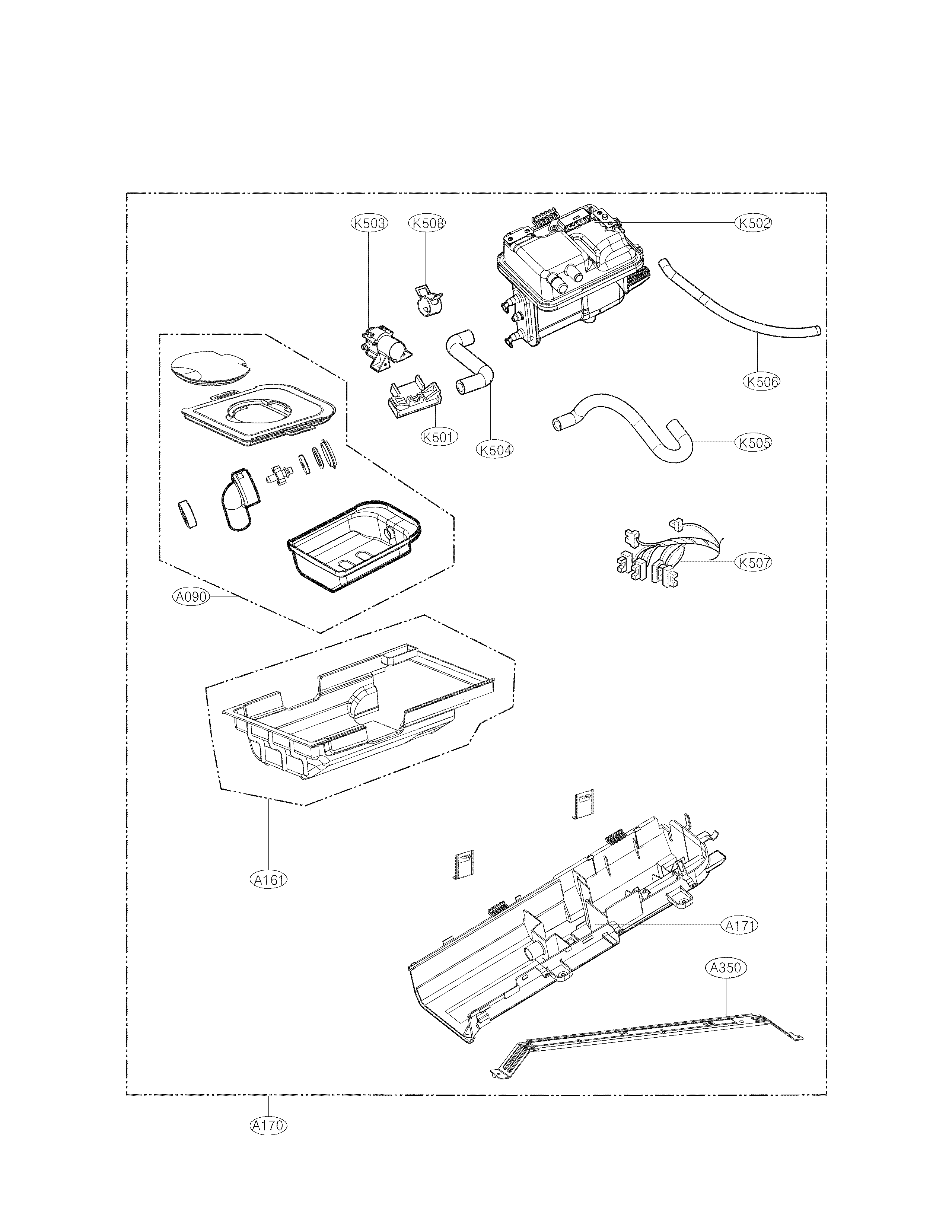 PANEL DRAWER AND GUIDE PARTS