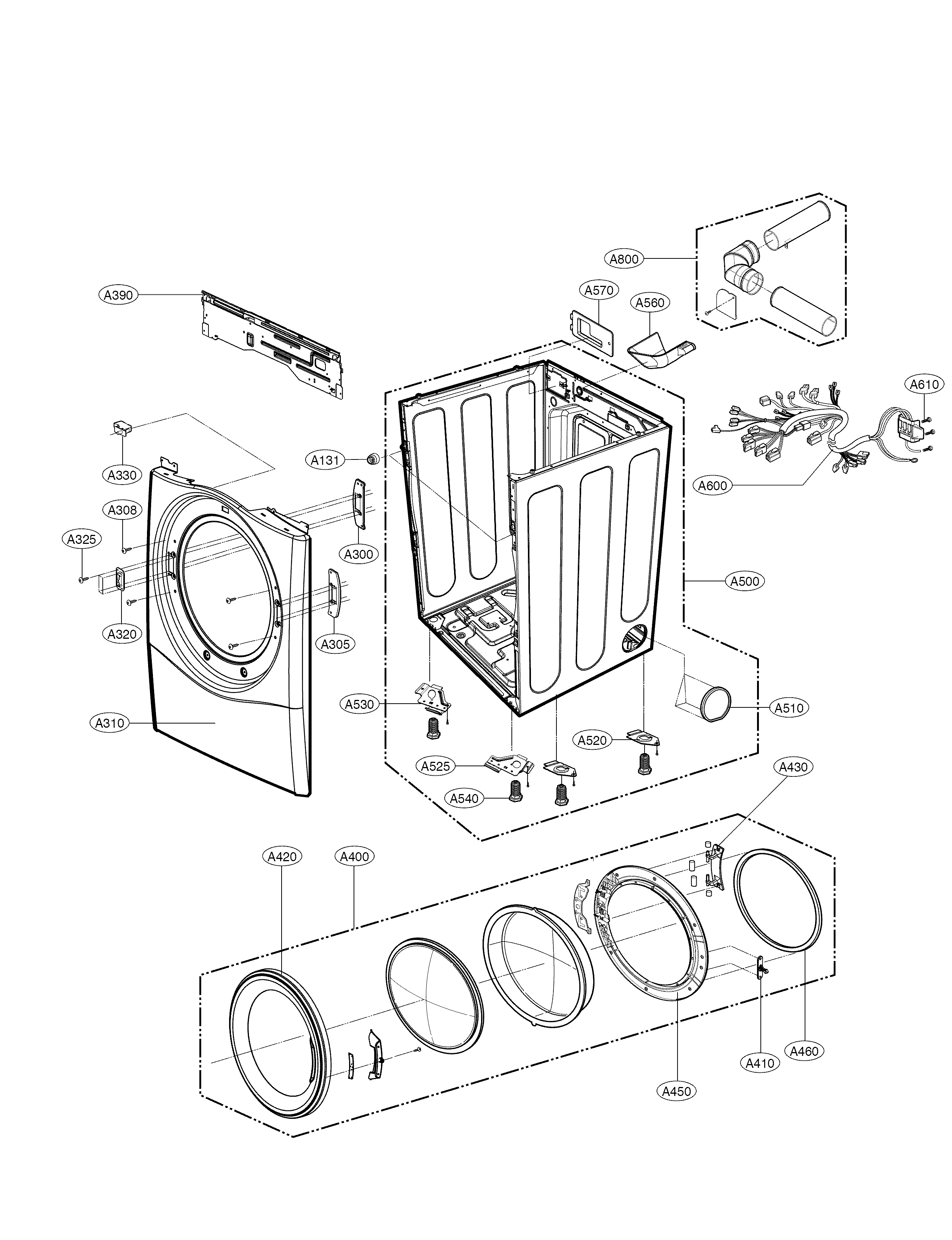 Cabinet and door parts