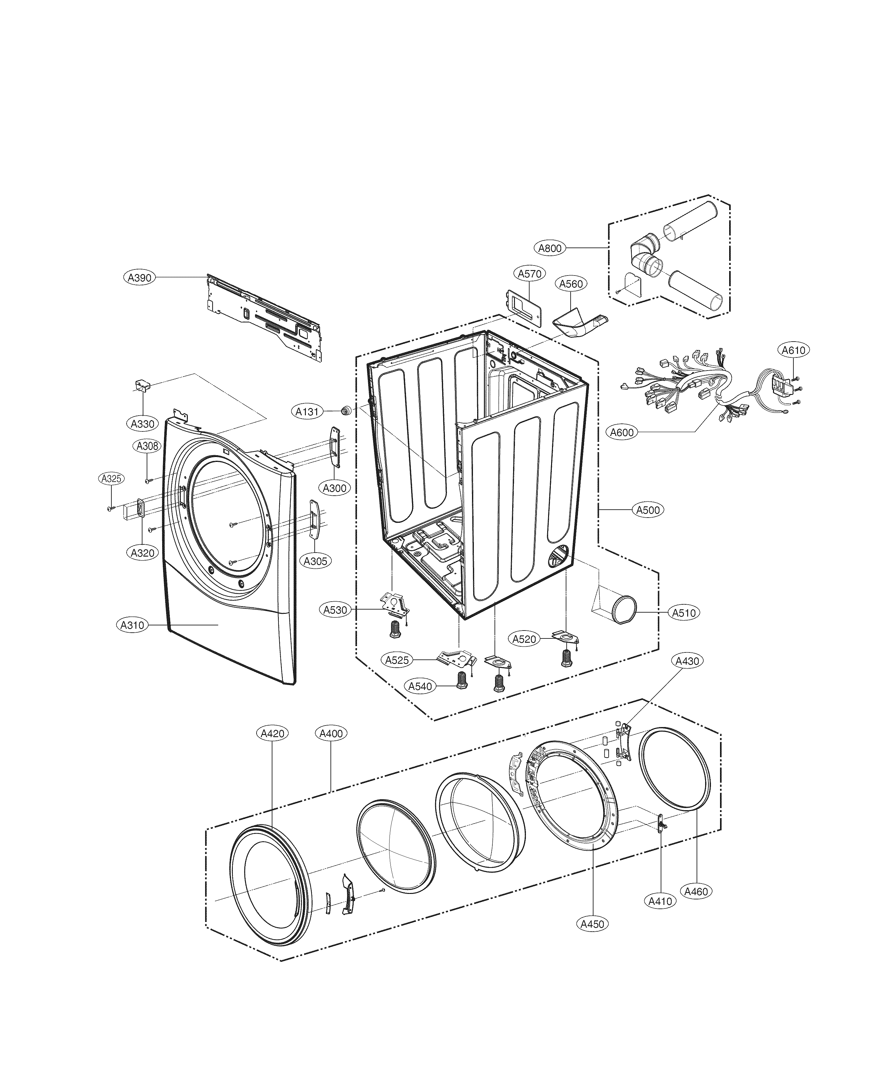 Cabinet and door parts