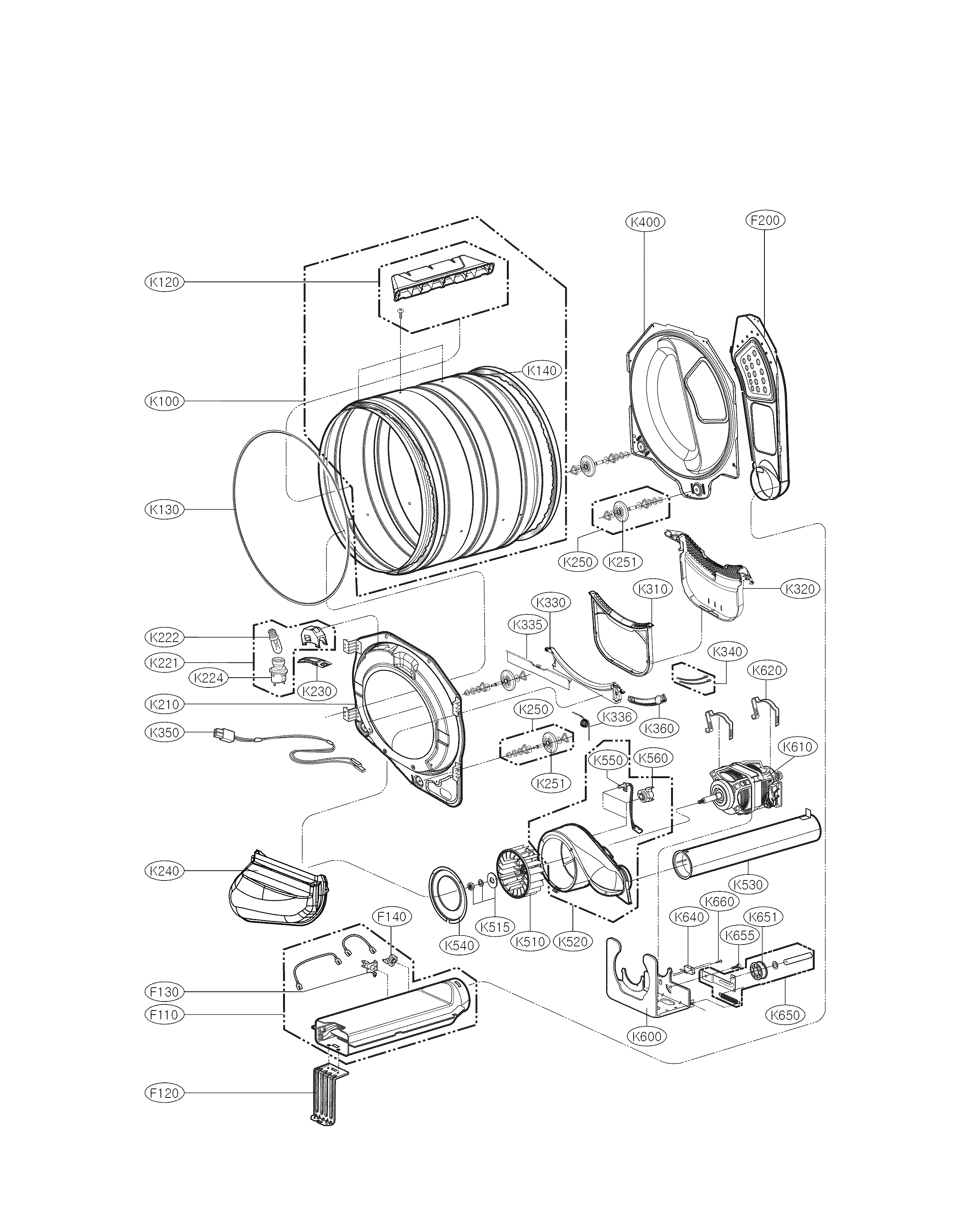 DRUM AND MOTOR PARTS
