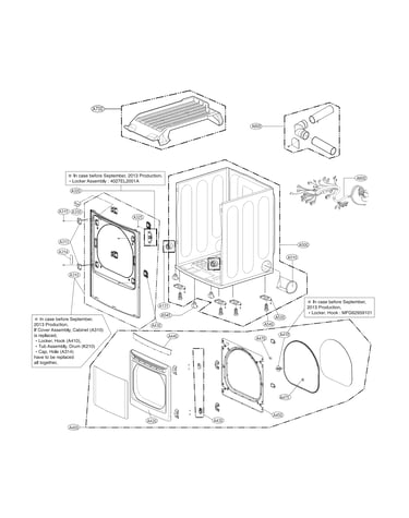 Cabinet and door parts