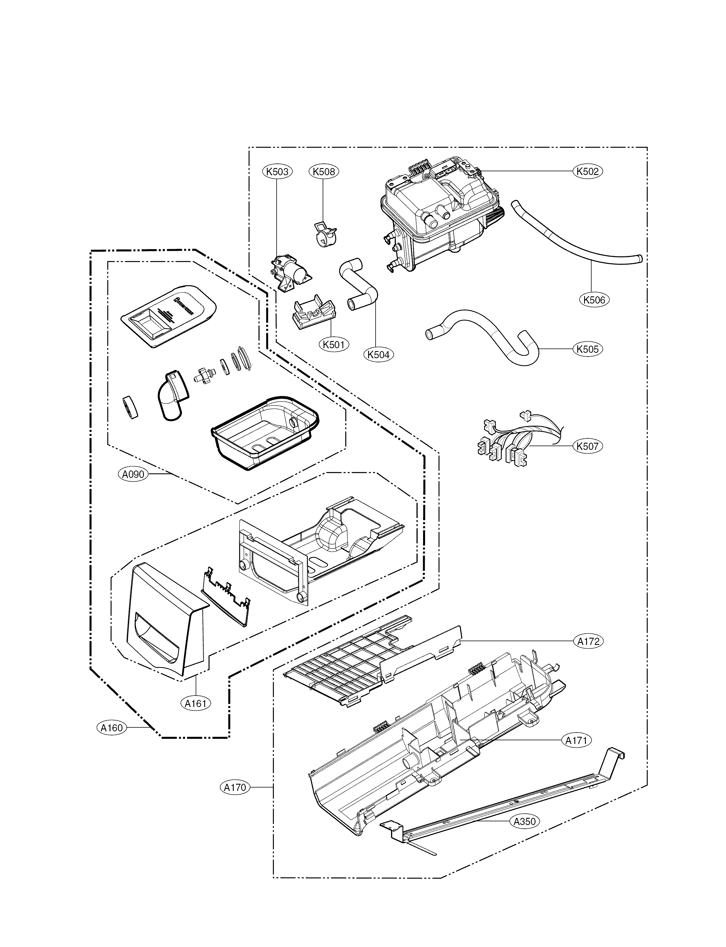 Panel drawer parts