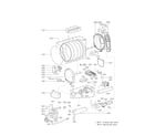 LG DLGX5681V drum and motor parts diagram