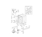 LG LDF7774WW tub assembly parts diagram