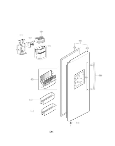Freezer door parts