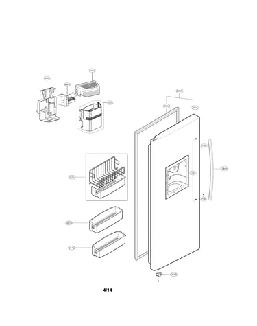 Freezer door parts