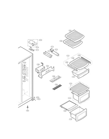 Refrigerator compartment parts